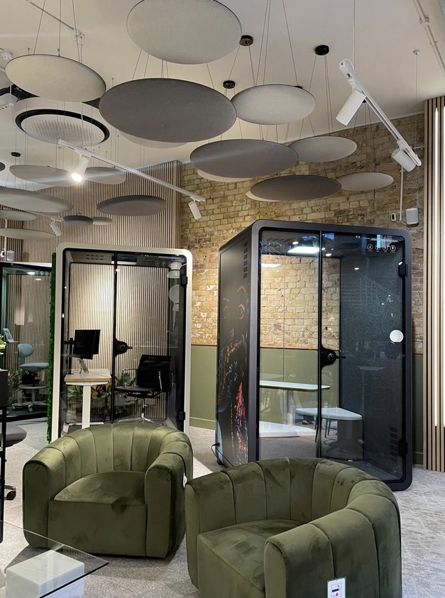 2 cabines acoustiques de bureau personel pour bureaux modernes, idéales pour réunions et télétravail